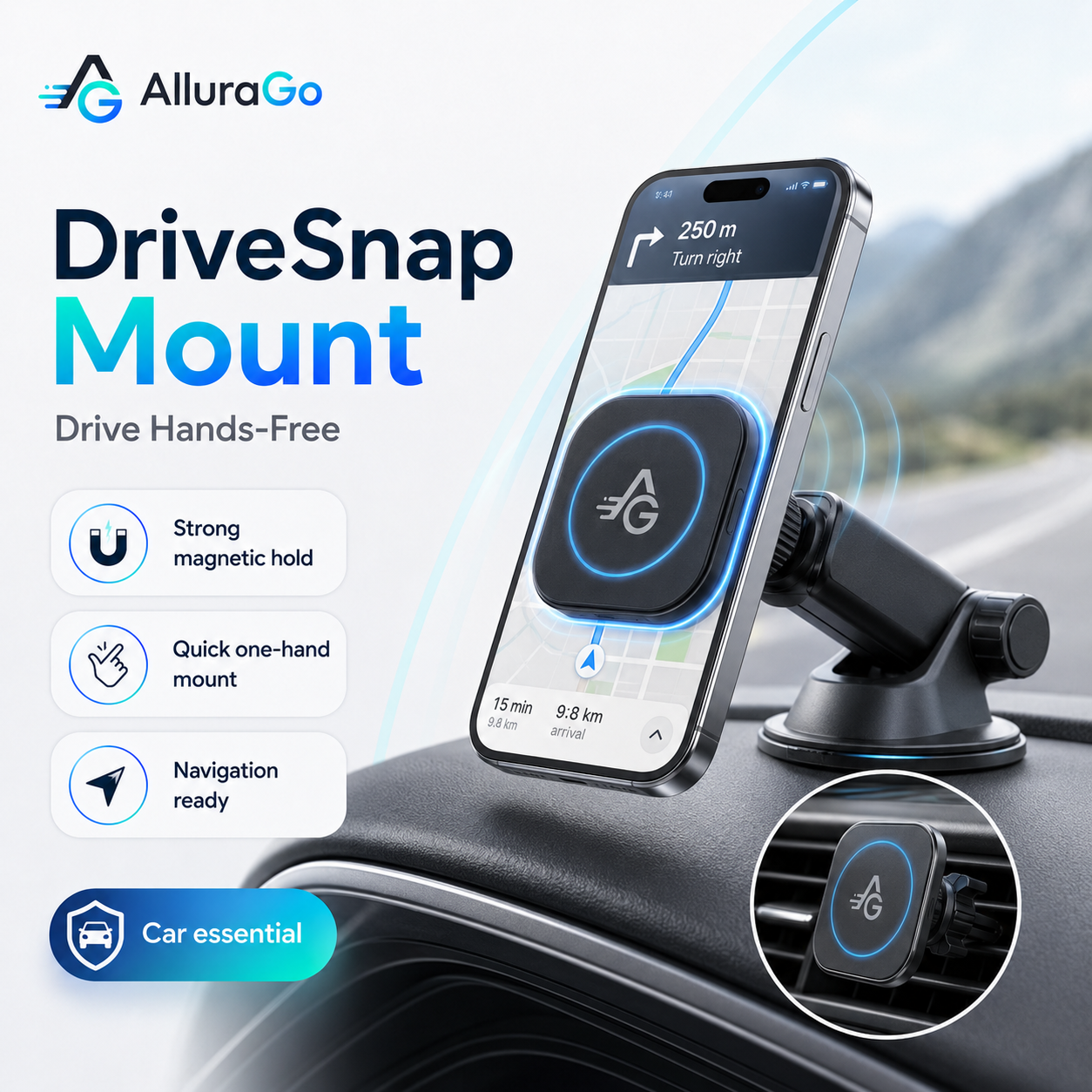 AlluraGo SnapStand Wallet